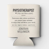 Gepersonaliseerde Fysiotherapeut Grappig Blikjeskoeler (Achterkant)