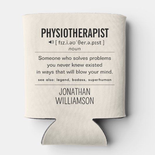 Gepersonaliseerde Fysiotherapeut Grappig Blikjeskoeler (Achterkant)