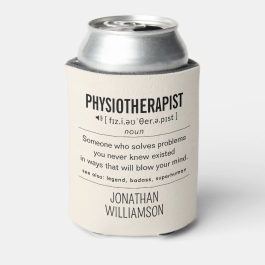Gepersonaliseerde Fysiotherapeut Grappig Blikjeskoeler (Blikje Achterkant)