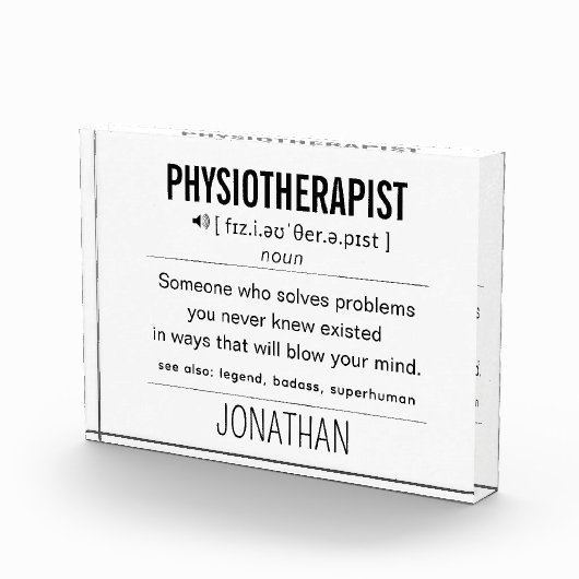 Gepersonaliseerde Fysiotherapeut Grappig Fotoblokken (Rechts)