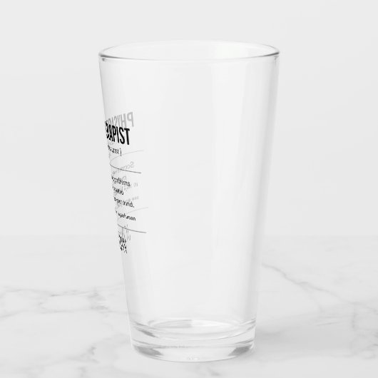 Gepersonaliseerde Fysiotherapeut Grappig Glas (Links)