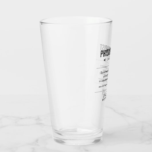 Gepersonaliseerde Fysiotherapeut Grappig Glas (Rechts)