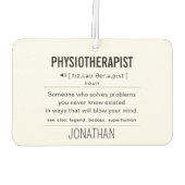 Gepersonaliseerde Fysiotherapeut Grappig Luchtverfrisser (Achterkant)