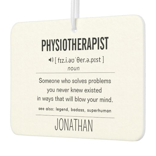 Gepersonaliseerde Fysiotherapeut Grappig Luchtverfrisser (Links)