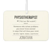 Gepersonaliseerde Fysiotherapeut Grappig Luchtverfrisser (Voorkant)