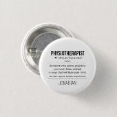 Gepersonaliseerde Fysiotherapeut Grappig Ronde Button 3,2 Cm (Voorkant /achterkant)