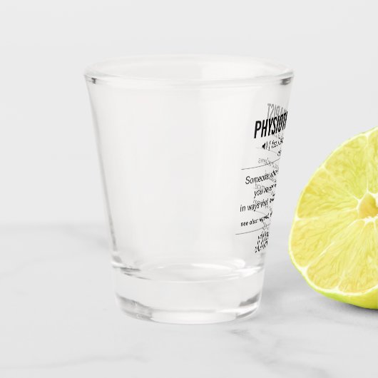 Gepersonaliseerde Fysiotherapeut Grappig Shot Glas (Links)