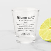 Gepersonaliseerde Fysiotherapeut Grappig Shot Glas (Voorkant)