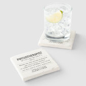 Gepersonaliseerde Fysiotherapeut Grappig Stenen Onderzetter (Zijkant)