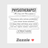Gepersonaliseerde Fysiotherapeut Grappig Sticker (Vel)
