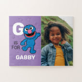 Gepersonaliseerde G is voor Grover | Foto Legpuzzel (Horizontaal)