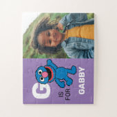 Gepersonaliseerde G is voor Grover | Foto Legpuzzel (Verticaal)