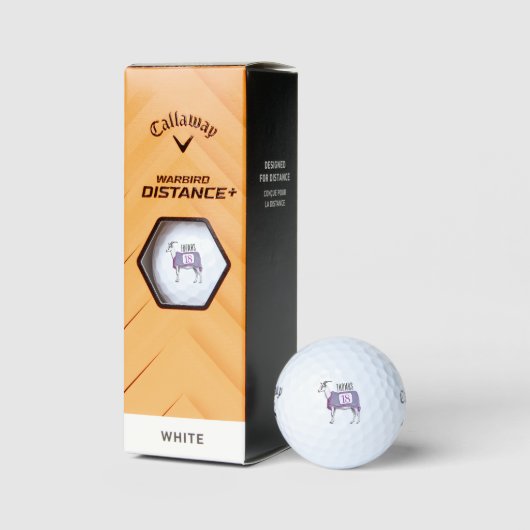 Gepersonaliseerde G.O.A.T. Callaway Warbird Golfballen (Verpakking)