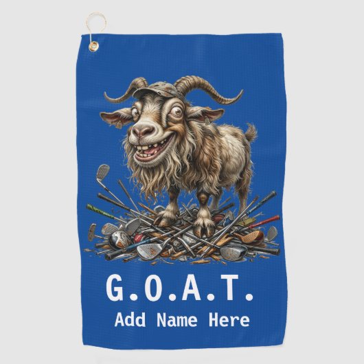 Gepersonaliseerde G.O.A.T. Golfhanddoek (Voorkant)