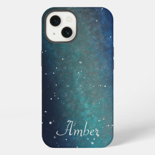 Gepersonaliseerde Galaxy Ruimte Nevel Nachtelijke iPhone 13 Hoesje