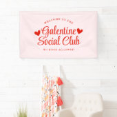 Gepersonaliseerde Galentine's Day Party Welkom Spandoek (Insitu)