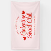 Gepersonaliseerde Galentine's Day Party Welkom Spandoek (Verticaal)