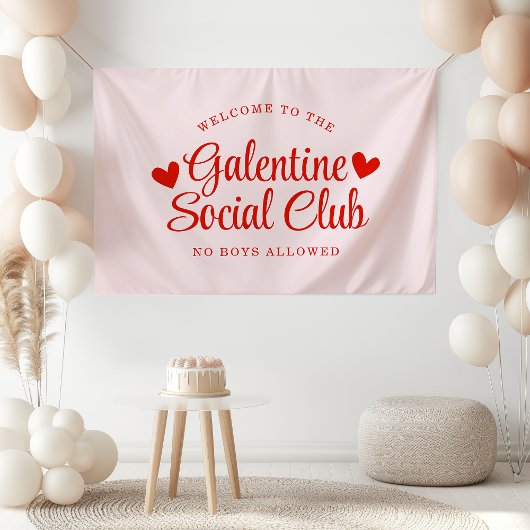 Gepersonaliseerde Galentine's Day Party Welkom Spandoek
