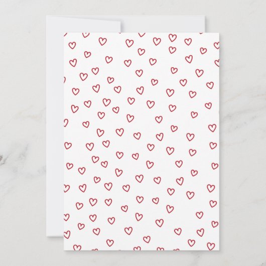 Gepersonaliseerde Galentine's Day Schattige Red He Kaart (Achterkant)