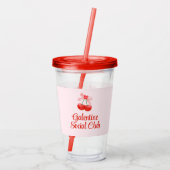 Gepersonaliseerde Galentine's Party Favoriet Gift  Acryl Drinkbeker (Achterkant)
