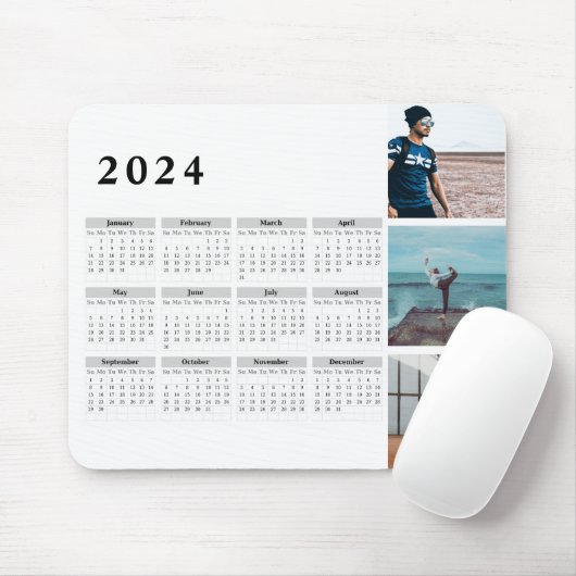 Gepersonaliseerde Galerij 2024 Kalender, Vet Muismat (Met muis)