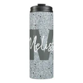 Gepersonaliseerde galvaniseerde metalen look therm thermosbeker