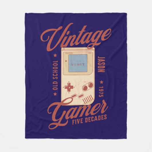Gepersonaliseerde  Gamer 50ste Verjaardag Gift Fleece Deken (Voorkant)