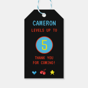 Gepersonaliseerde Gamer 5e verjaardag dank u Cadeaulabel