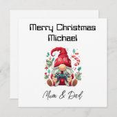 Gepersonaliseerde Gamer Christmas Kaart (Voorkant / Achterkant)