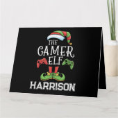 Gepersonaliseerde Gamer Elf Kerst Video Gaming Kaart (Voorkant)