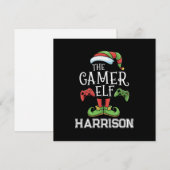 Gepersonaliseerde Gamer Elf Kerstmis Video Gaming  Feestdagenkaart (Voorkant / Achterkant)