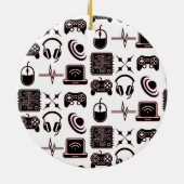 Gepersonaliseerde Gamer Meisje | Kansspelen Keramisch Ornament (Achterkant)