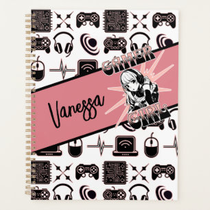 Gepersonaliseerde Gamer Meisje Kansspelen Planner