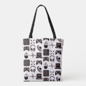 Gepersonaliseerde Gamer Meisje | Kansspelen Tote Bag (Achterkant)