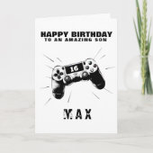 Gepersonaliseerde Gamer Verjaardag Kaart (Voorkant)