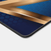 Gepersonaliseerde Gamers Blue Copper Abstract Bureaumat (Hoek)