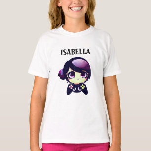 Gepersonaliseerde gaming Kawaii anime meisje gamer T-shirt