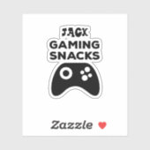 Gepersonaliseerde gaming snacks cadeau Sticker (Vel)