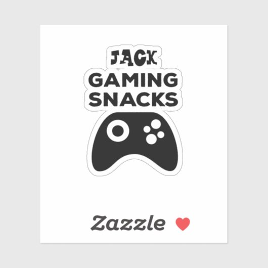 Gepersonaliseerde gaming snacks cadeau Sticker (Vel)
