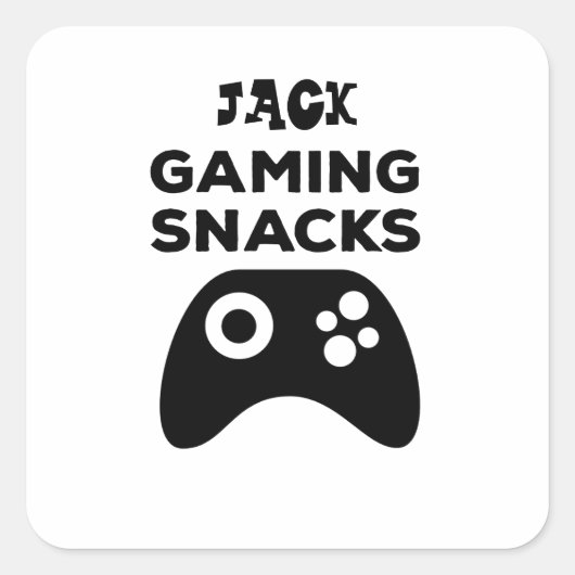 Gepersonaliseerde gaming snacks cadeau Sticker (Voorkant)