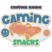Gepersonaliseerde Gaming Snacks Jar Sticker label- (Voorkant)