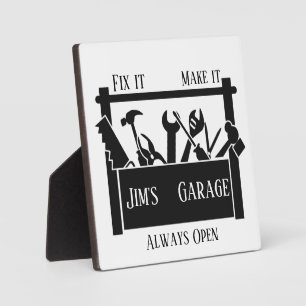 Gepersonaliseerde garage fotoplaat