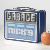 Gepersonaliseerde Garage Life Metal Lunch Box (In situ)