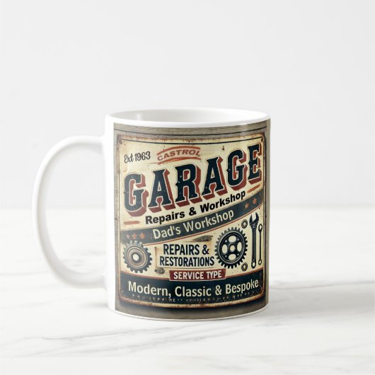 Gepersonaliseerde Garage Mok (Links)