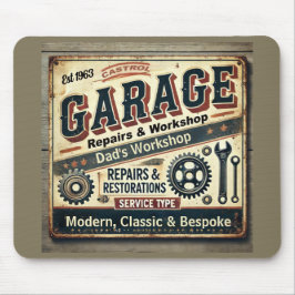 Gepersonaliseerde Garage Mousepad Muismat