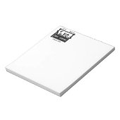 Gepersonaliseerde garage notitieblok (Linkerzijde)