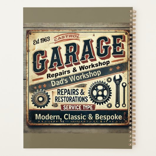 Gepersonaliseerde  Garage Planner (Achterkant)