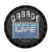 Gepersonaliseerde garagelevensduur dartbord (Voorkant)