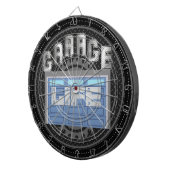 Gepersonaliseerde garagelevensduur dartbord (Voorkant Rechts)