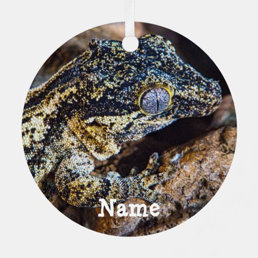 Gepersonaliseerde Gargoyle Gecko Pet Lizard Metalen Ornament (Achterkant)